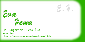 eva hemm business card